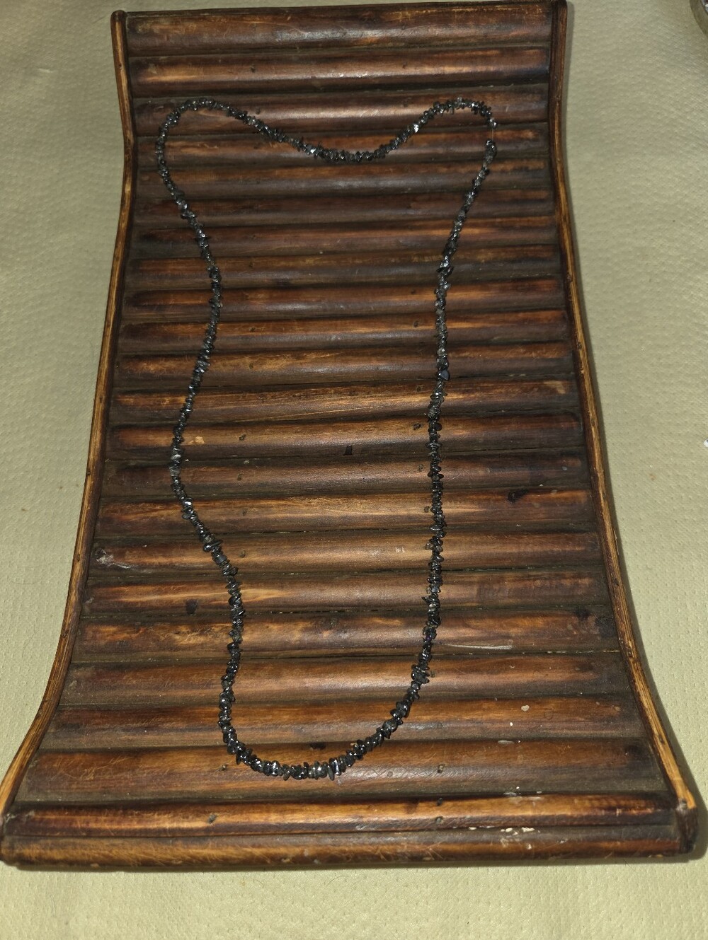 Delicate Black Hemitite Stone  Beaded Necklace